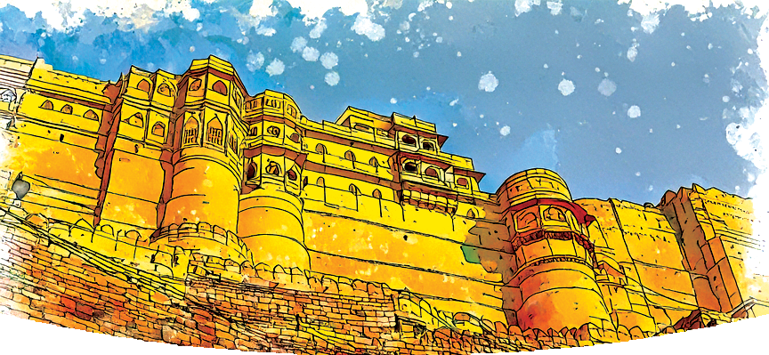Jodhpur, Rajasthan Illustration